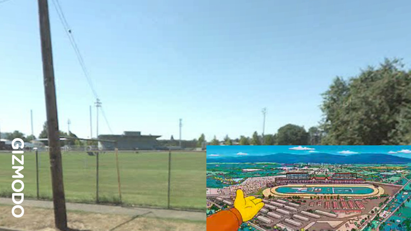 Illustration for article titled What The Simpsons' Springfield Looks Like in Real Life